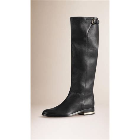 burberry over-the-knee grainy leather riding boots|burberry boots with clear heels.